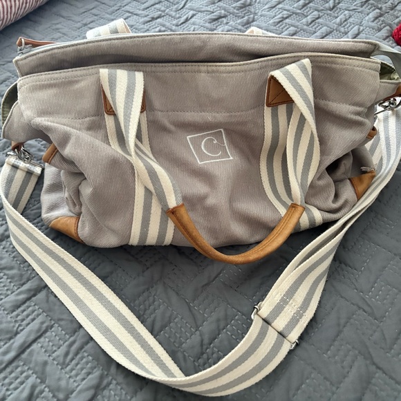 Pottery Barn striped diaper baby bag - Picture 2 of 6